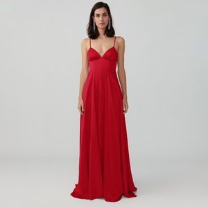 fame and partners strappy tri cup gown